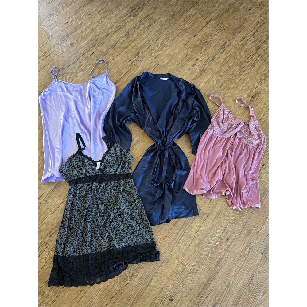 plus size lingerie 2x Lot Of 4 Robe, Baby Doll, Slips, Nightgown, Lace Sexy